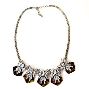 BaubleBar Tortoise & Rhinestone Statement Necklace